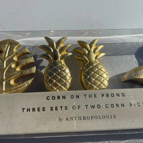 NWT Anthropologie Selva Corn on the Cob Holders Set of 3 - Picture 7 of 13